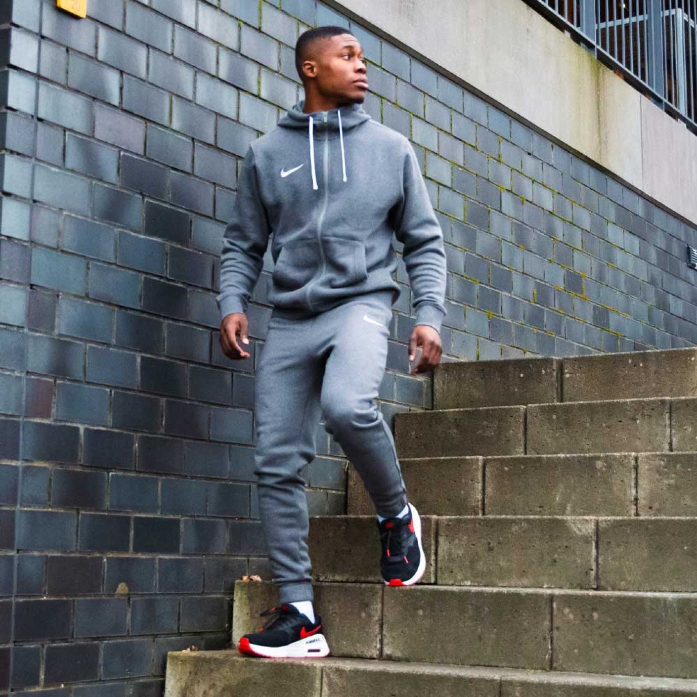 Nike Park 20 Fleece Full-Zip Trainingspak Donkergrijs Wit