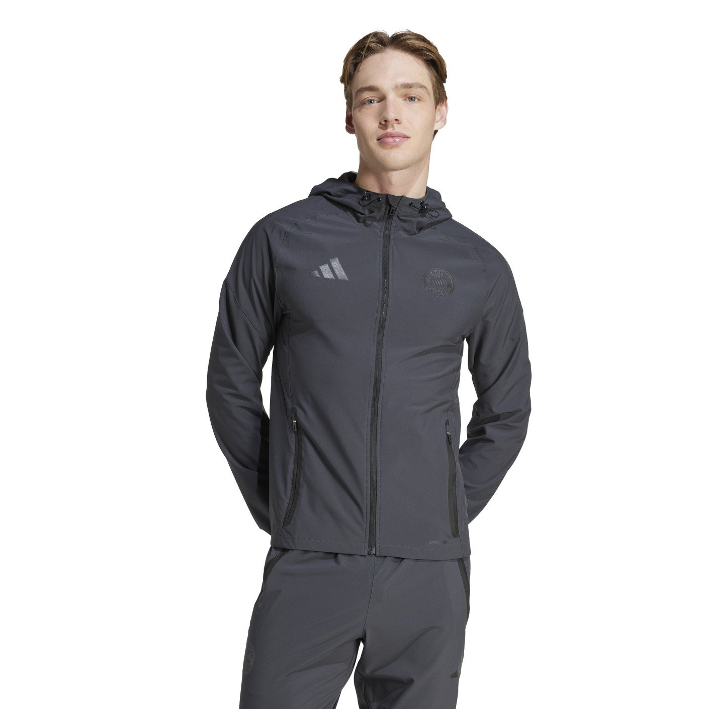 adidas Bayern München Vis Tech Trainingspak Full-Zip 2024-2025 Donkergrijs
