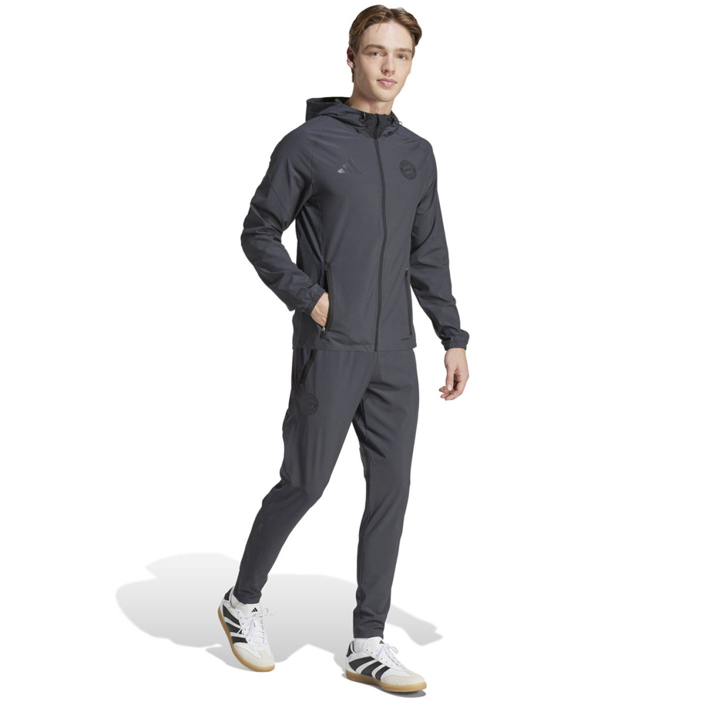 adidas Bayern München Vis Tech Trainingspak Full-Zip 2024-2025 Donkergrijs