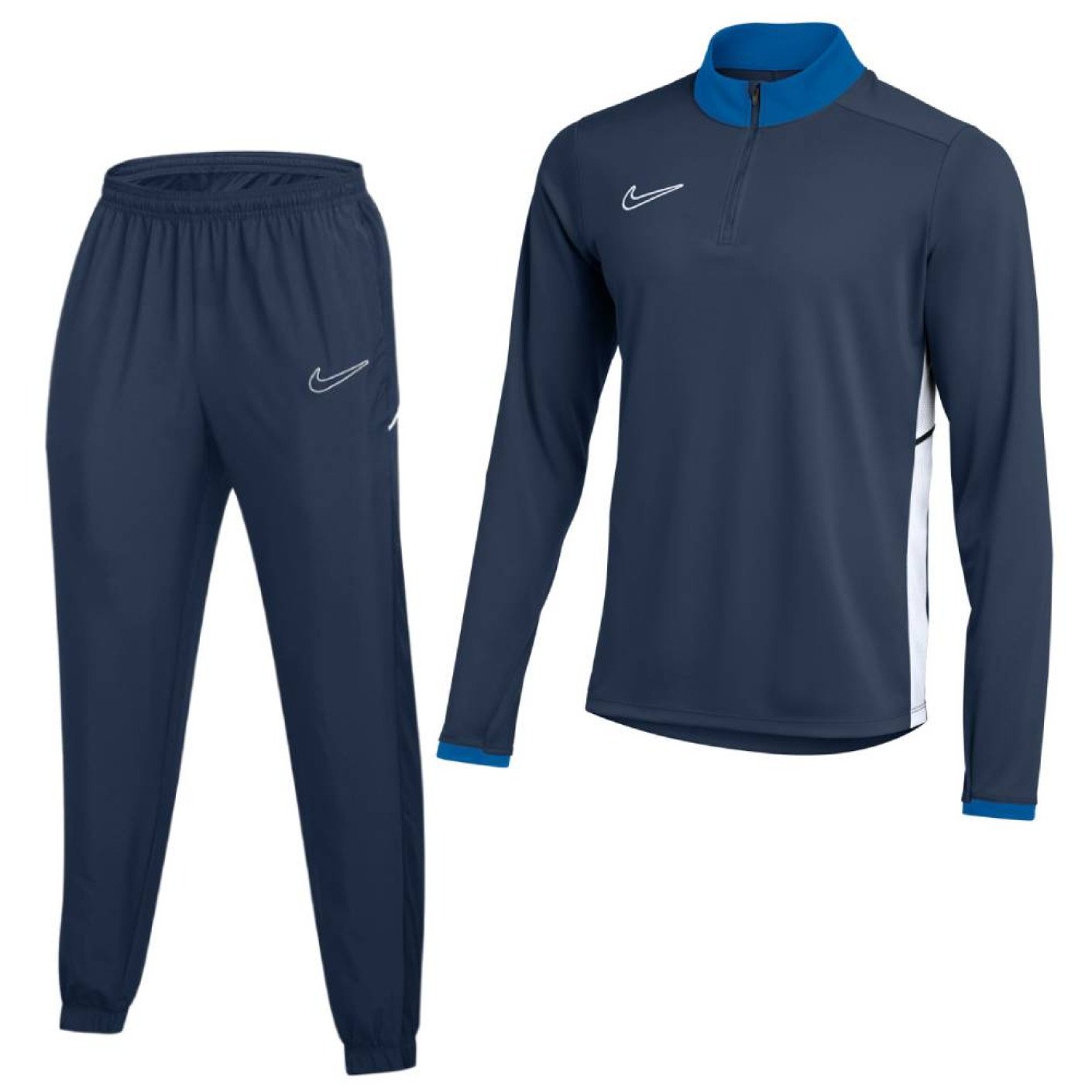 Nike Academy 25 Trainingspak 1/4-Zip Kids Donkerblauw Blauw Wit