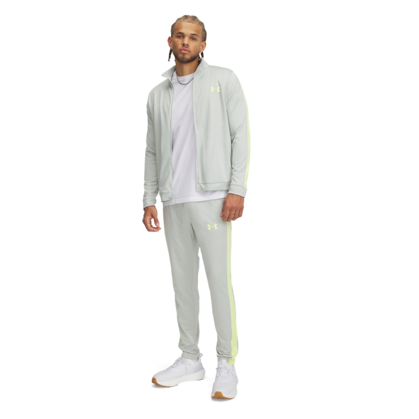 Under Armour Rival Knit Trainingspak Full-Zip Lichtgroen Geel