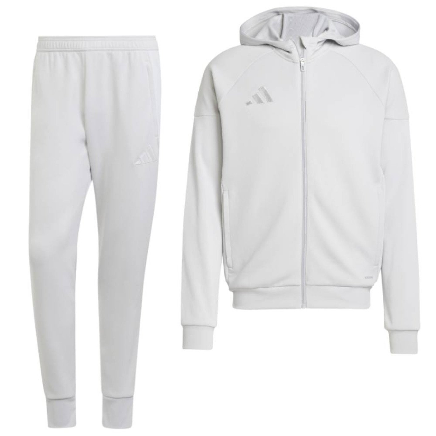 adidas Tiro 25 Casual Trainingspak Full-Zip Hooded Lichtgrijs Wit