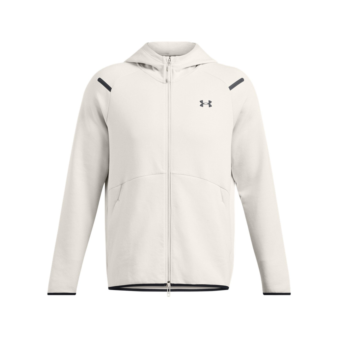 Under Armour Unstoppable Fleece Joggingpak Hooded Full-Zip Wit Zwart