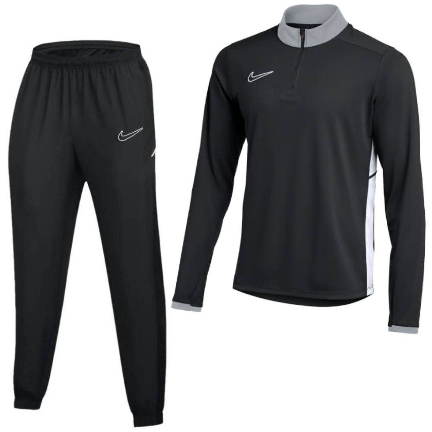 Nike Academy 25 Trainingspak 1/4-Zip Kids Zwart Grijs Wit