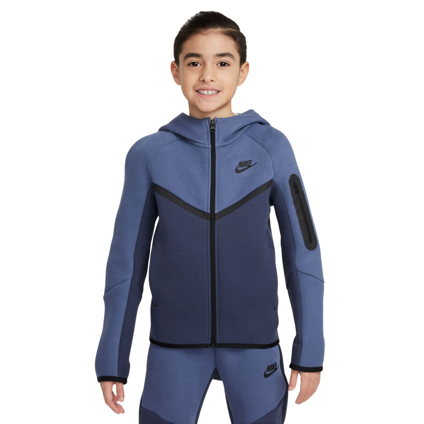 Nike Tech Fleece Sportswear Trainingspak Kids Blauw Donkerblauw Zwart
