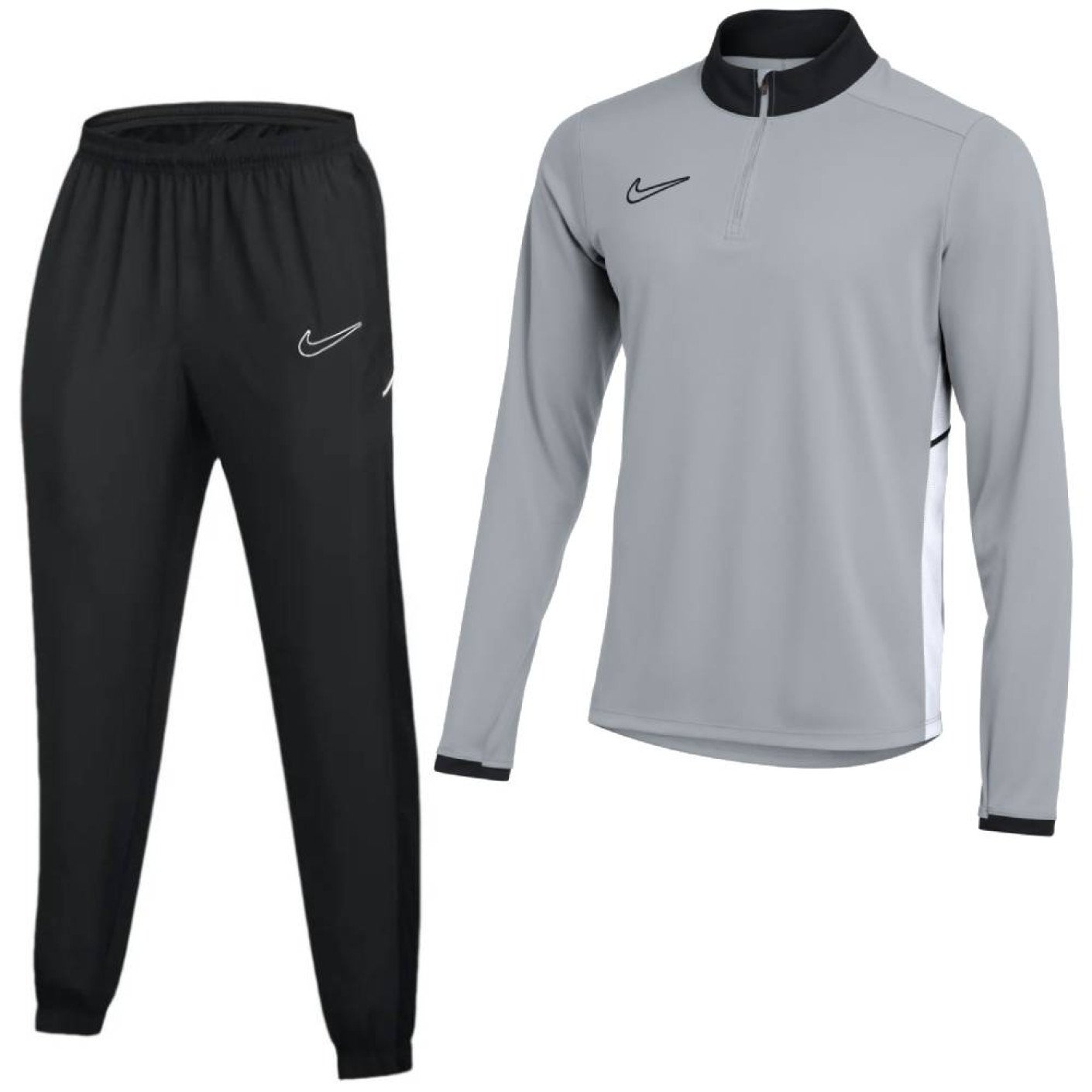 Nike Academy 25 Trainingspak 1/4-Zip Kids Grijs Zwart Wit