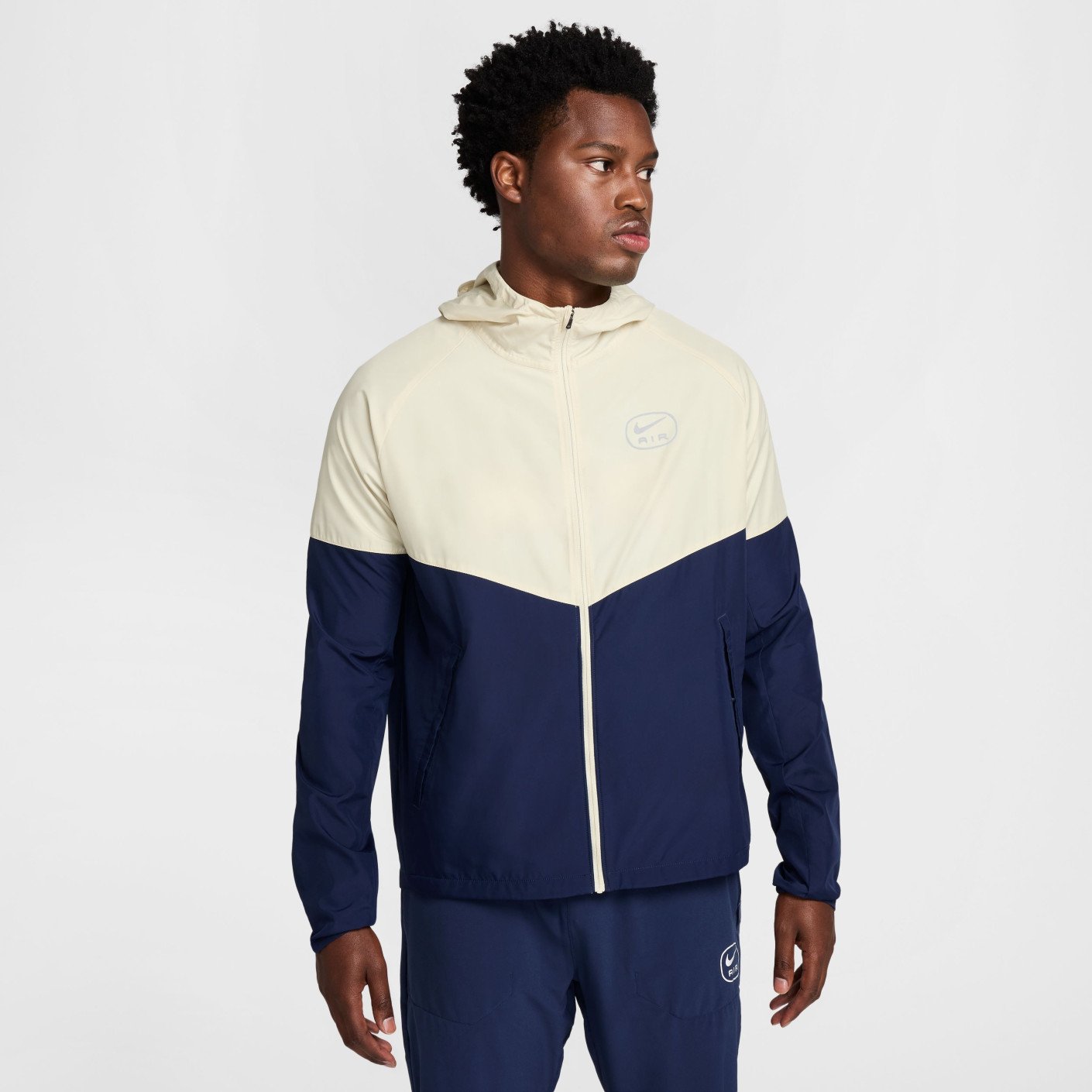 Nike Sportswear Air Trainingspak Full-Zip Woven Donkerblauw Beige Rood Zilver