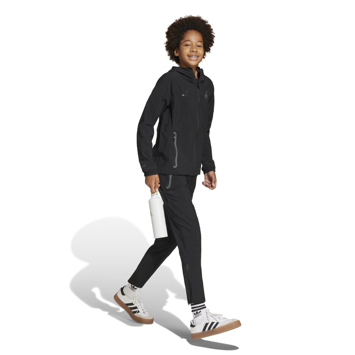 adidas Real Madrid Vis Tech Trainingspak Full-Zip 2024-2025 Kids Zwart