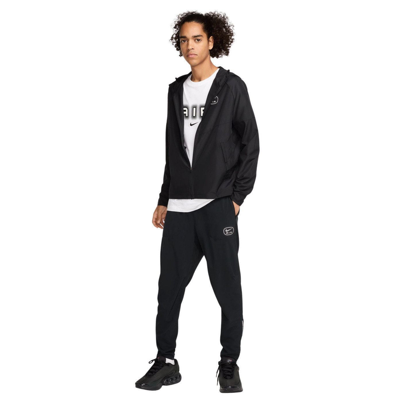 Nike Sportswear Air Trainingspak Full-Zip Woven Zwart Groen Zilver