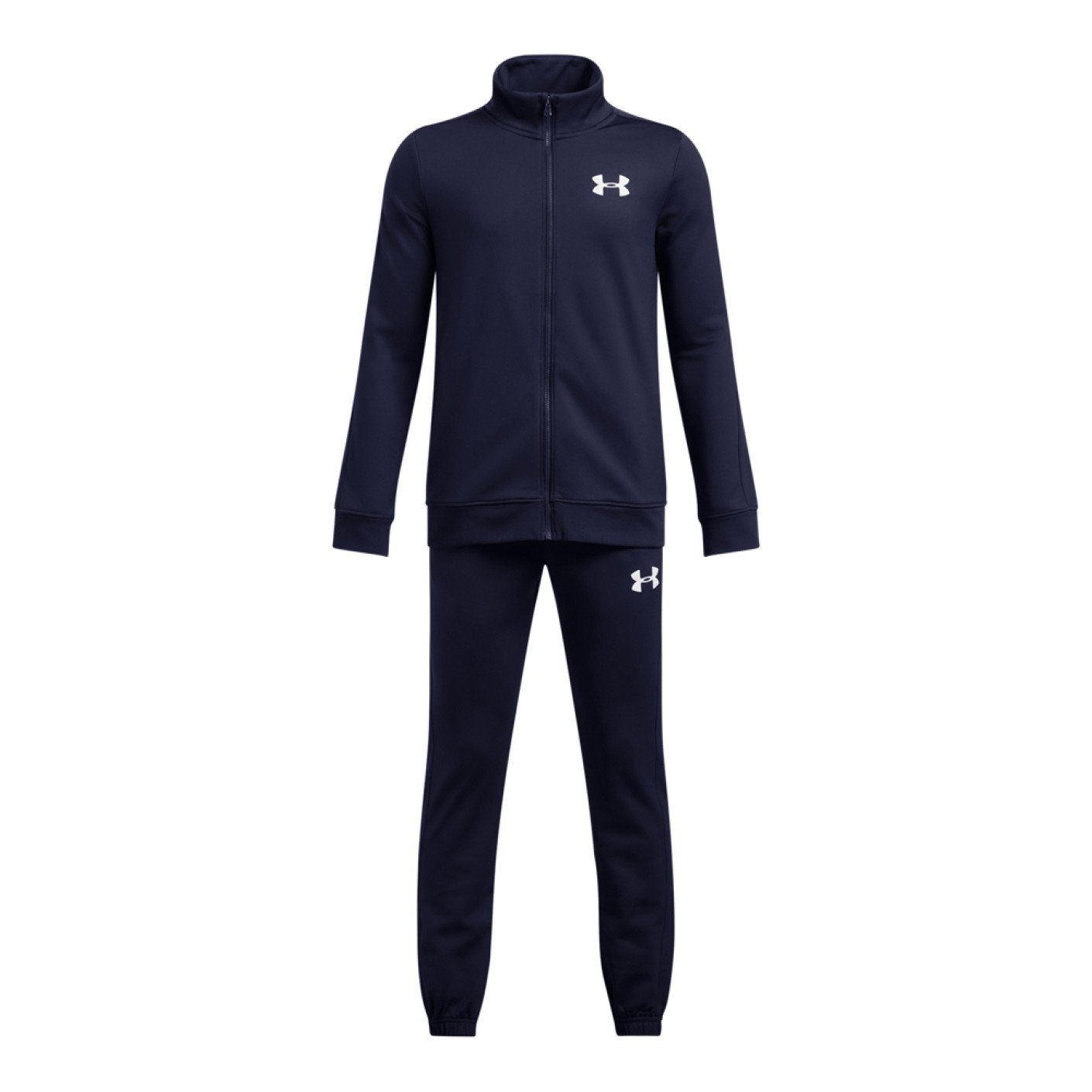 Under Armour Rival Knit Trainingspak Full-Zip Kids Donkerblauw Wit