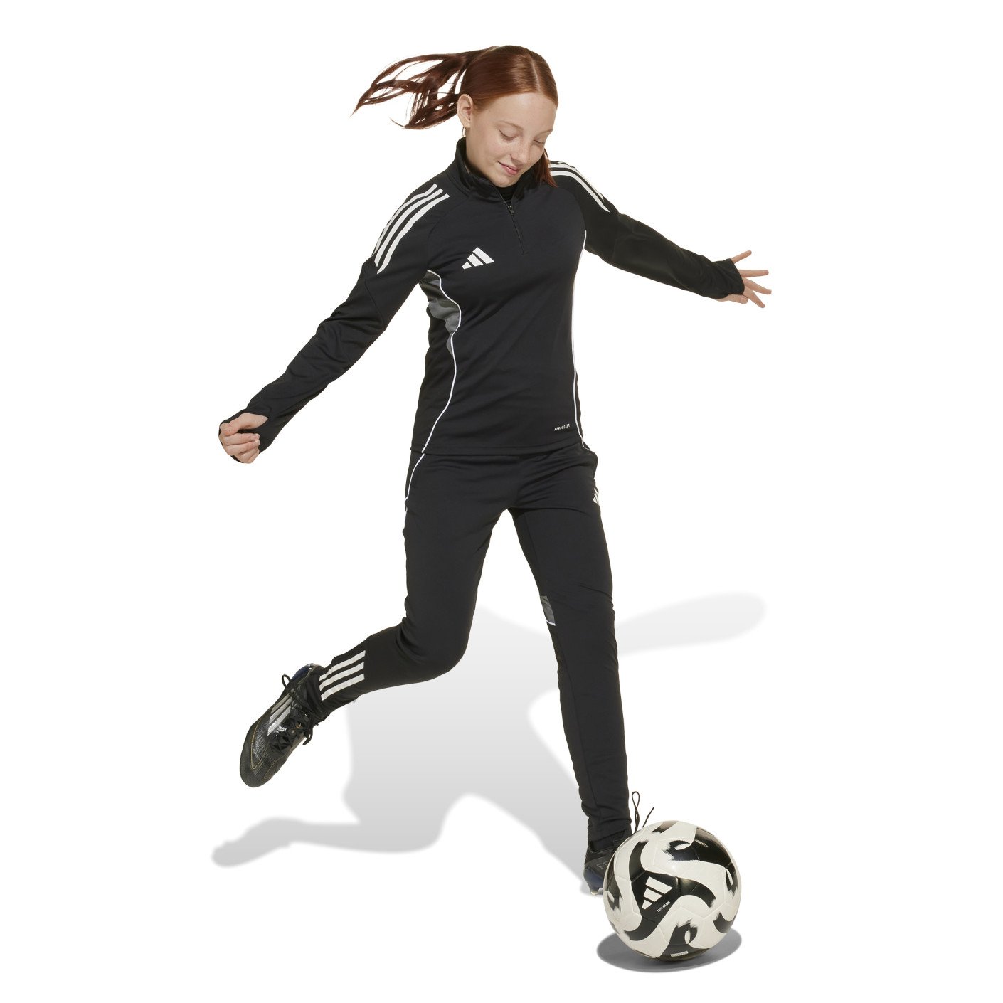 adidas Tiro 25 Competition Trainingspak 1/4-Zip Kids Zwart Wit Grijs