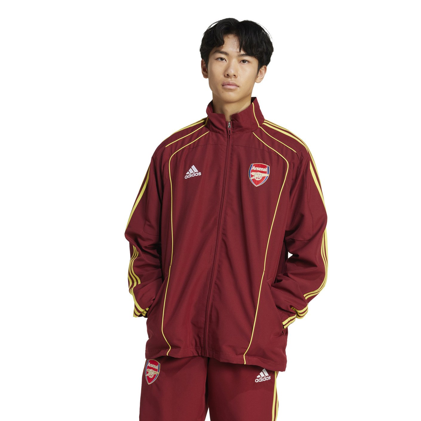 adidas Arsenal Urban Purist Trainingspak Full-Zip 2024-2025 Rood Geel Wit