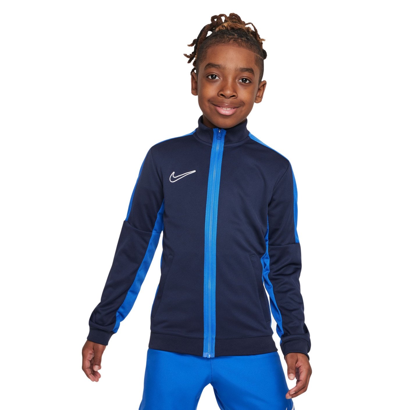 Nike Dri-FIT Academy 23 Full-Zip Trainingspak Kids Donkerblauw Blauw Wit