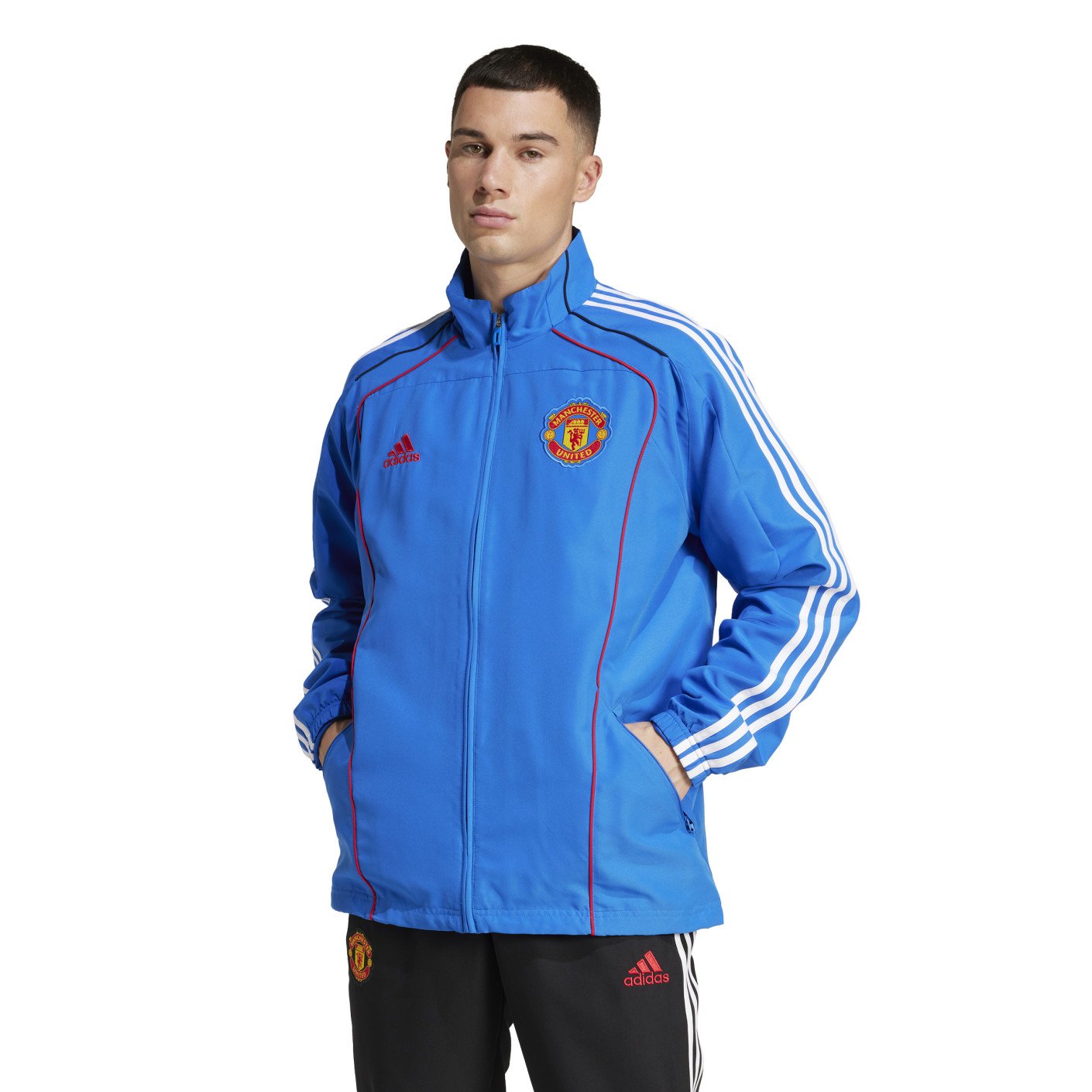adidas Manchester United Urban Purist Trainingspak Full-Zip 2024-2025 Blauw Zwart Wit