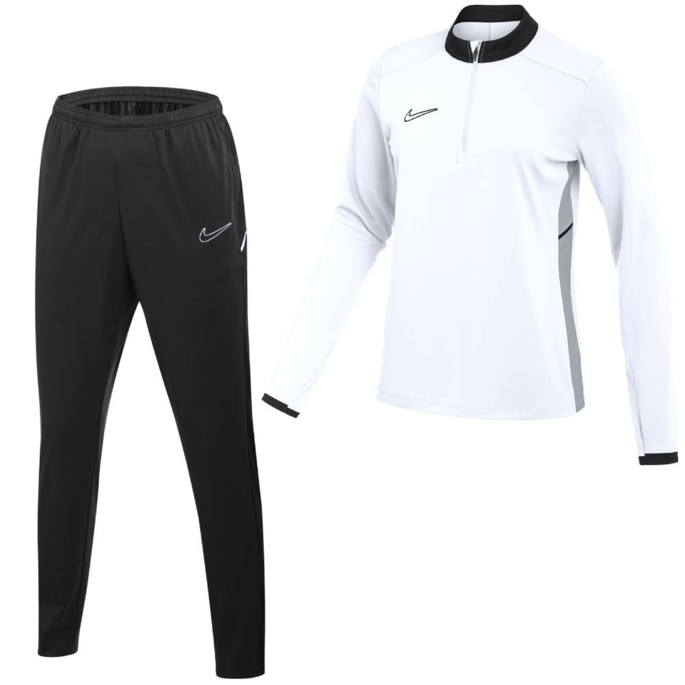 Nike Academy 25 Trainingspak 1/4-Zip Dames Wit Zwart Grijs