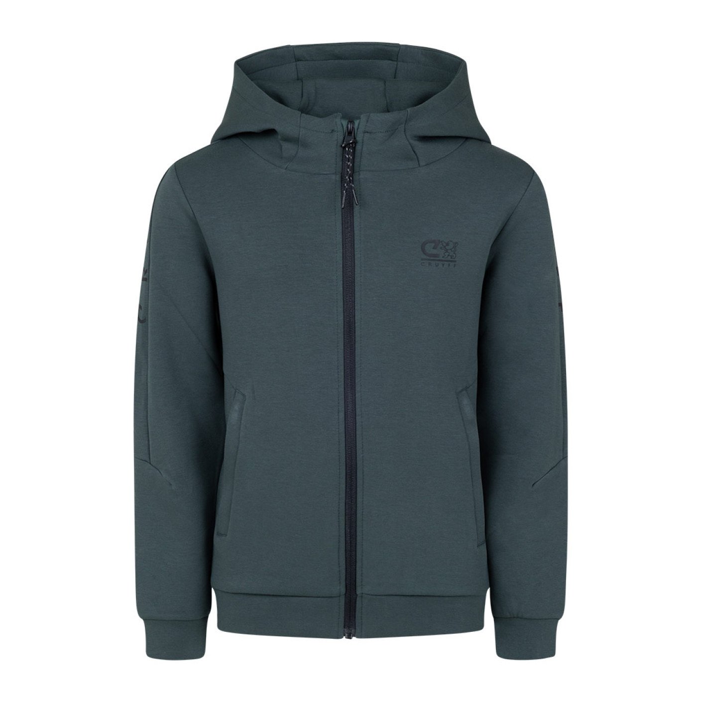 Cruyff Ignite Tape Hoodie Trainingspak Kids Donkergroen Zwart
