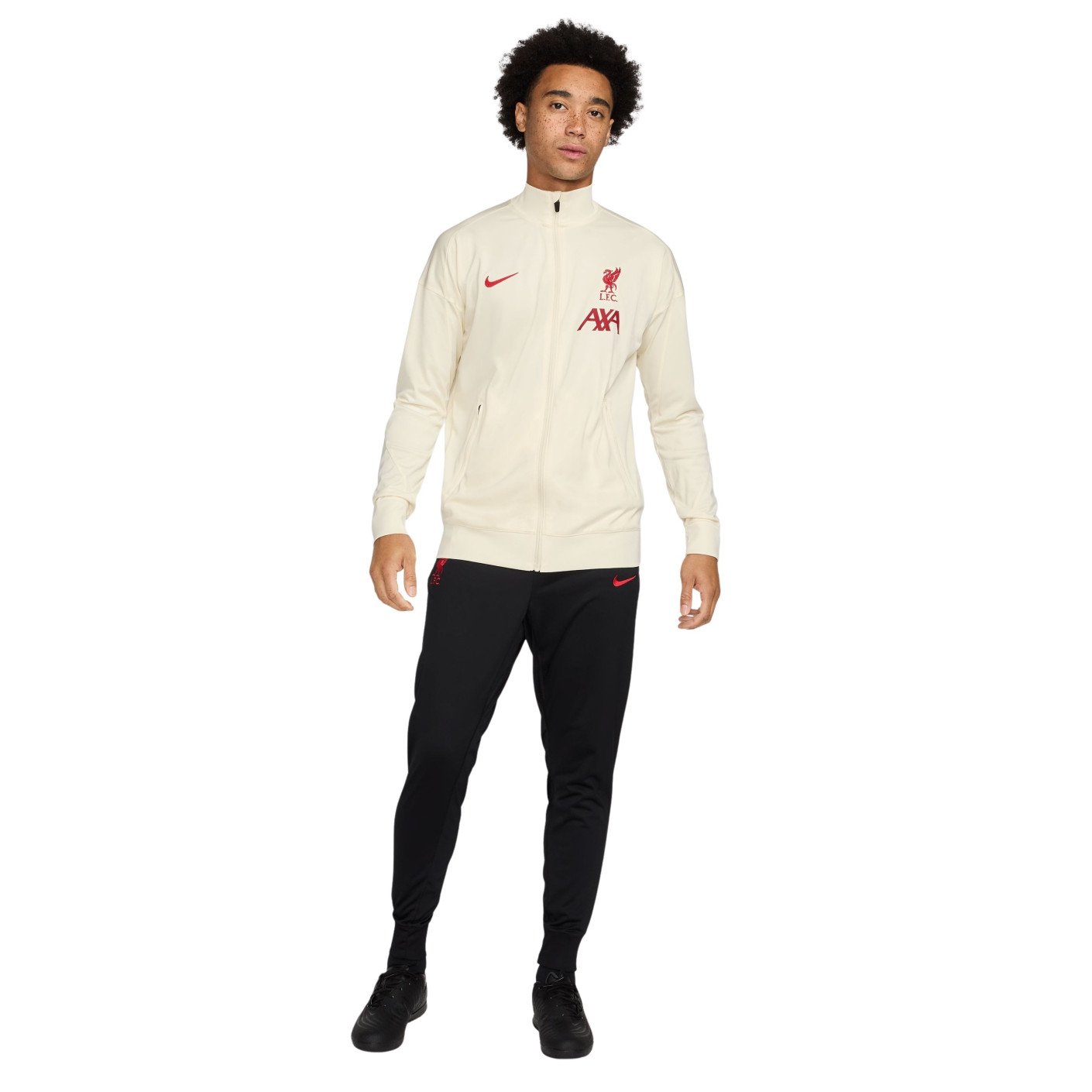 Nike Liverpool Strike Trainingspak Full-Zip 2024-2025 Gebroken Wit Zwart Rood