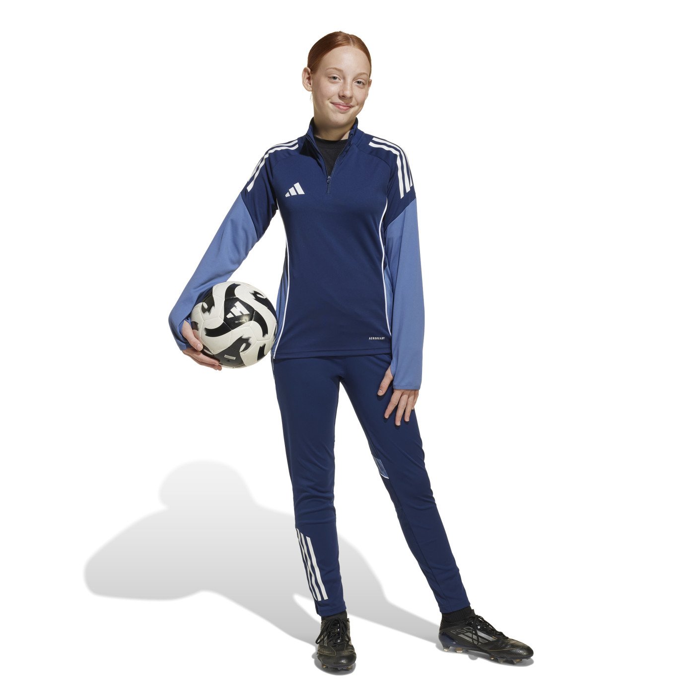 adidas Tiro 25 Competition Trainingspak 1/4-Zip Kids Donkerblauw Wit
