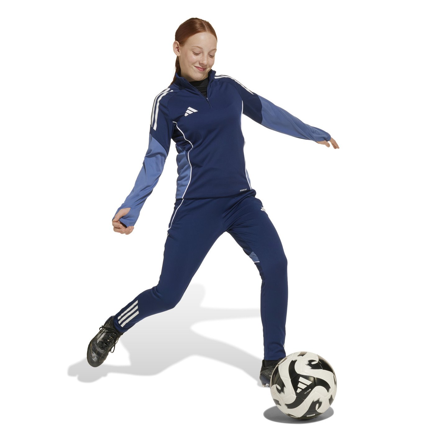 adidas Tiro 25 Competition Trainingspak 1/4-Zip Kids Donkerblauw Wit