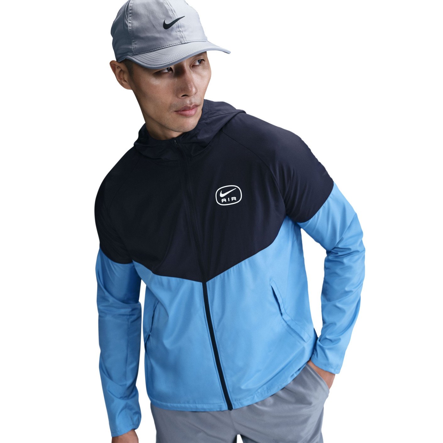 Nike Sportswear Air Trainingspak Full-Zip Woven Blauw Donkerblauw Wit