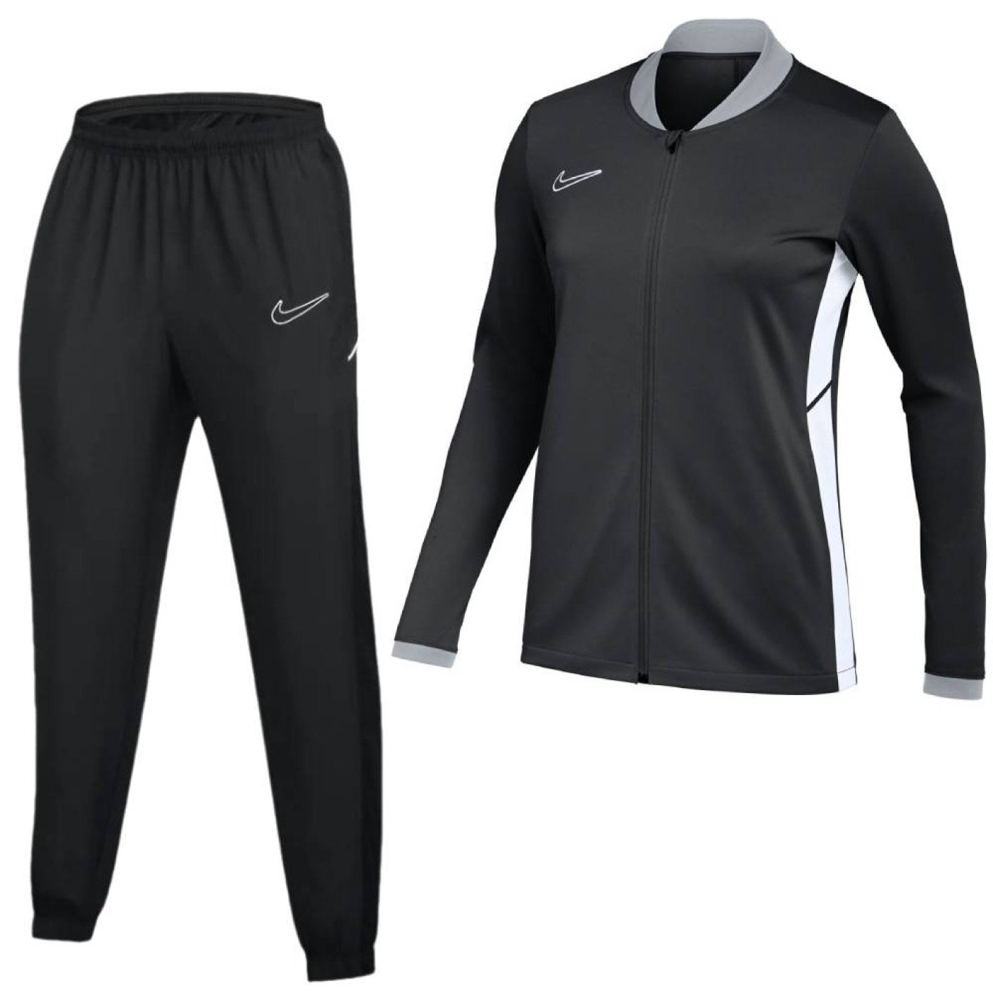 Nike Academy 25 Trainingspak Full-Zip Kids Zwart Grijs Wit