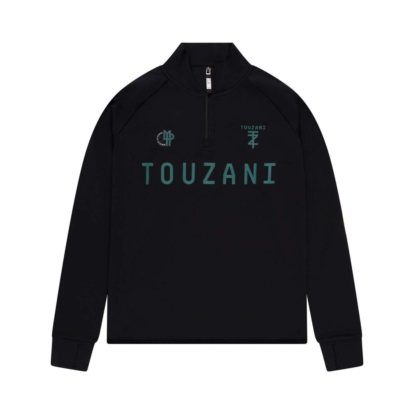 Touzani Platinum Bekko Trainingspak 1/4-Zip Kids Zwart Groen