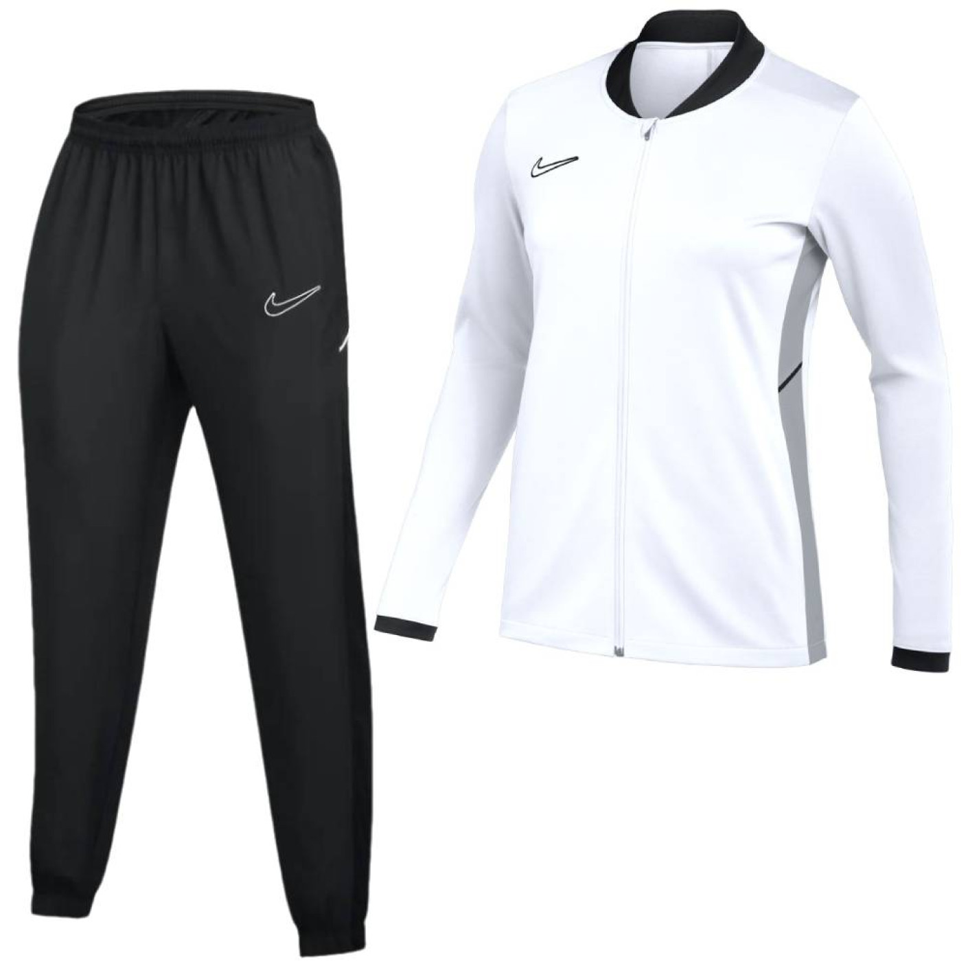 Nike Academy 25 Trainingspak Full-Zip Wit Zwart Grijs