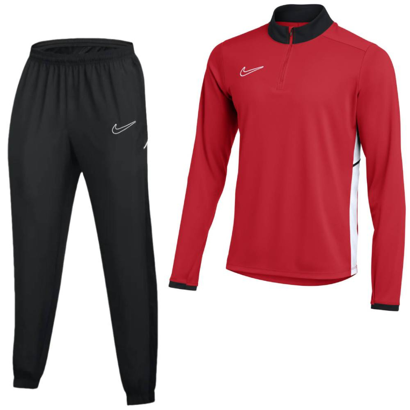 Nike Academy 25 Trainingspak 1/4-Zip Kids Rood Zwart Wit