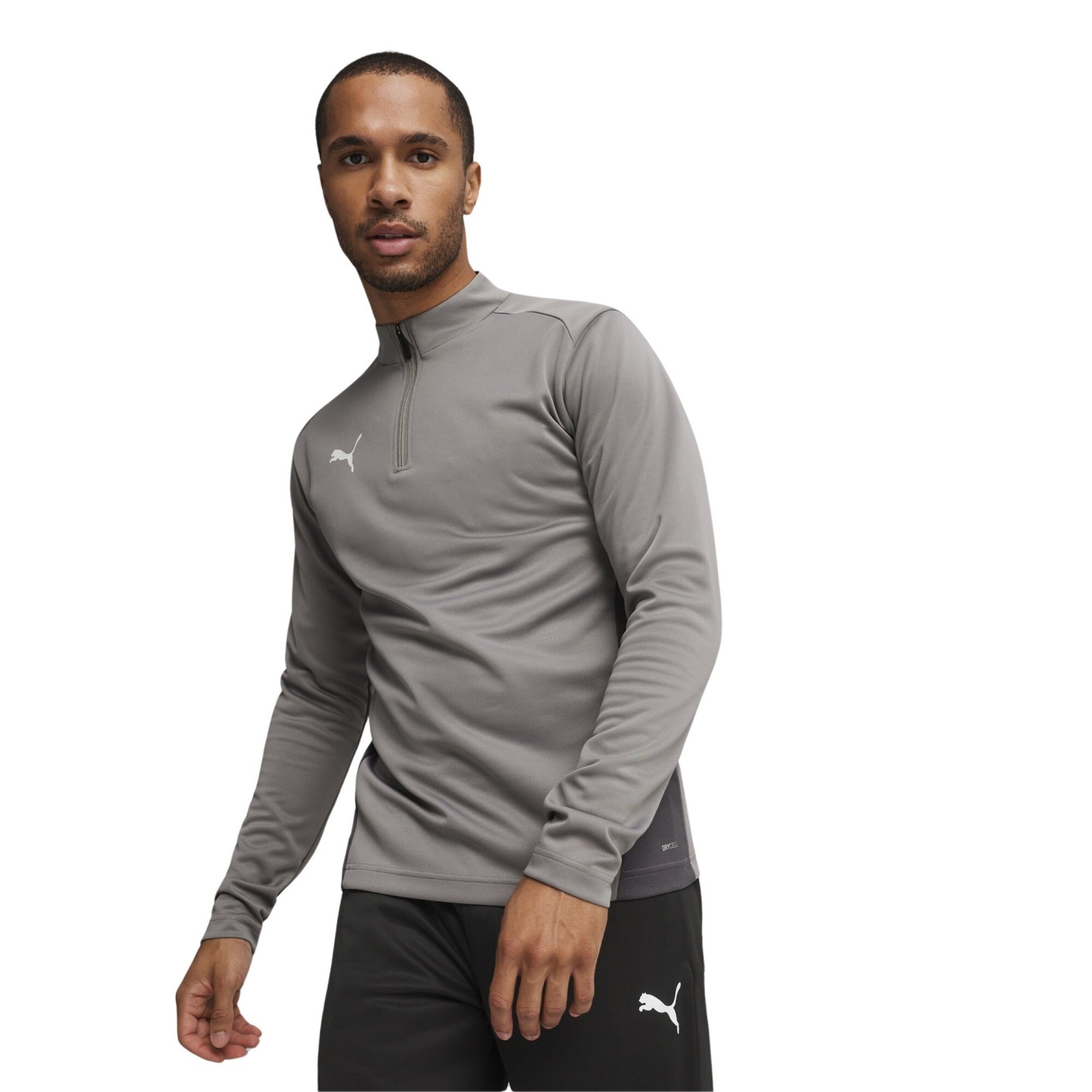 PUMA teamGOAL Trainingspak 1/4-Zip Grijs Zwart Wit