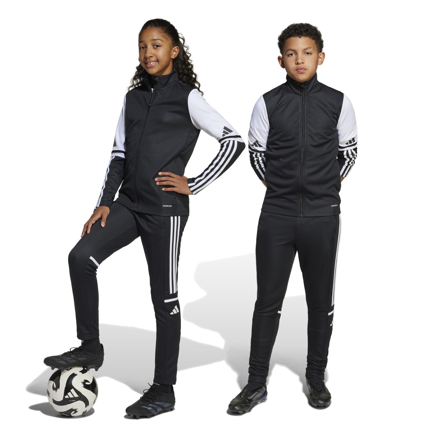adidas Squadra 25 Trainingspak Full-Zip Kids Zwart Wit