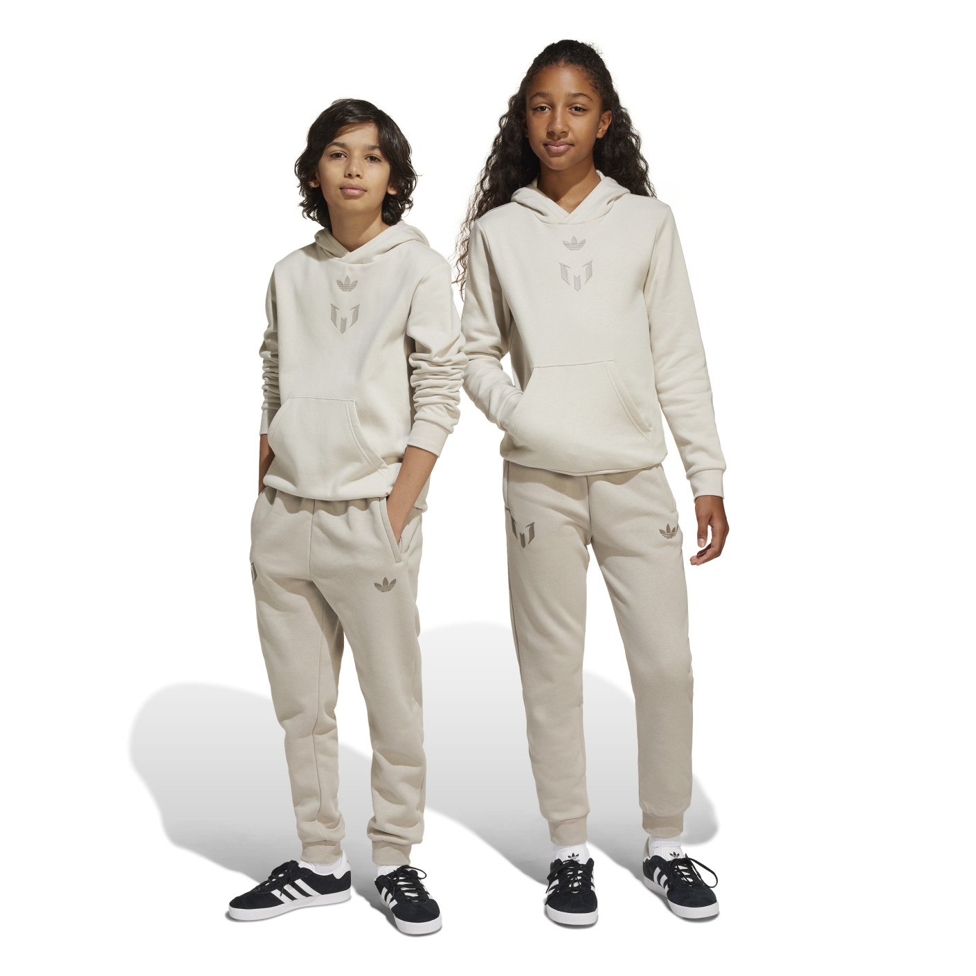 adidas Messi Hoodie Joggingpak Kids Beige