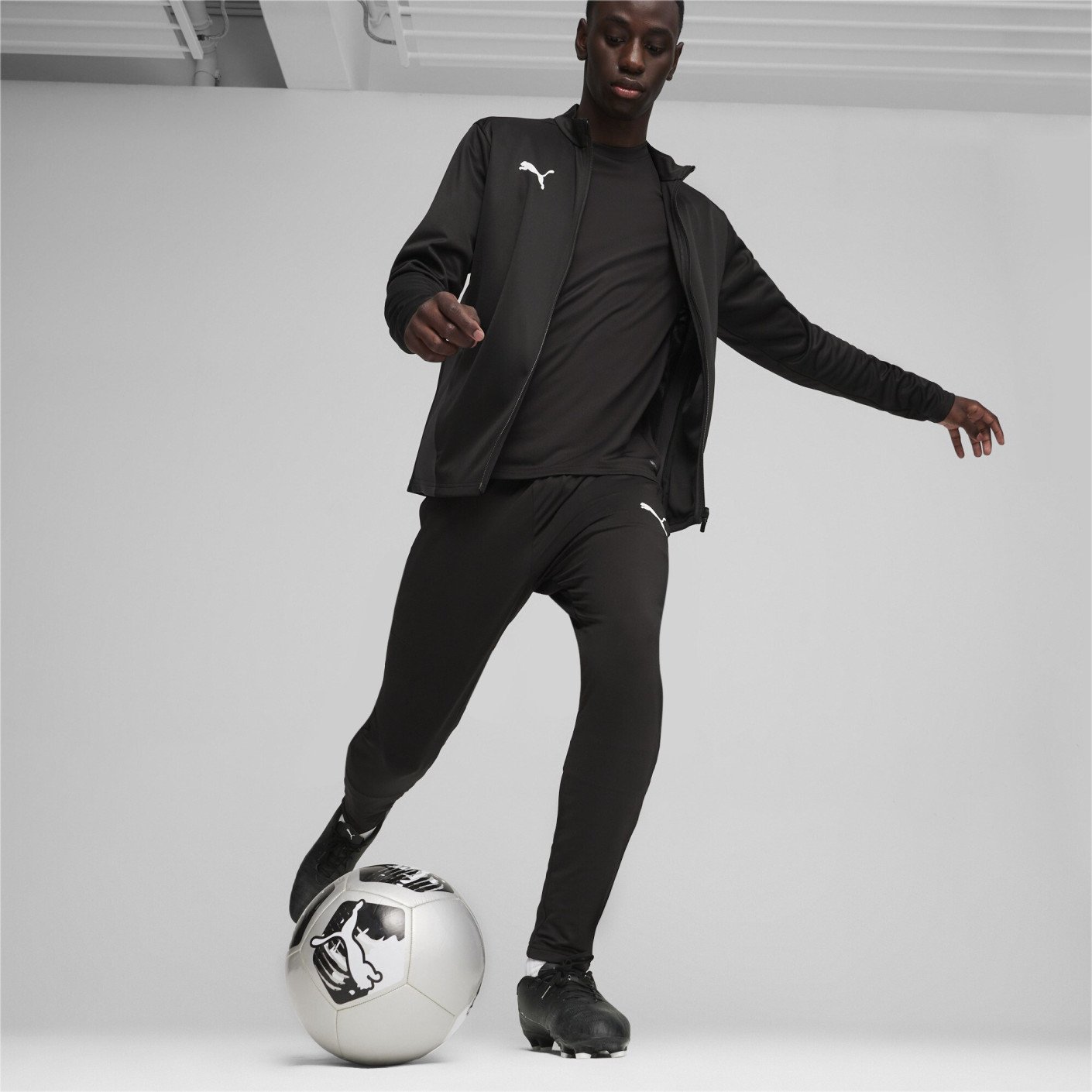 PUMA teamGOAL Trainingspak Full-Zip Zwart Wit