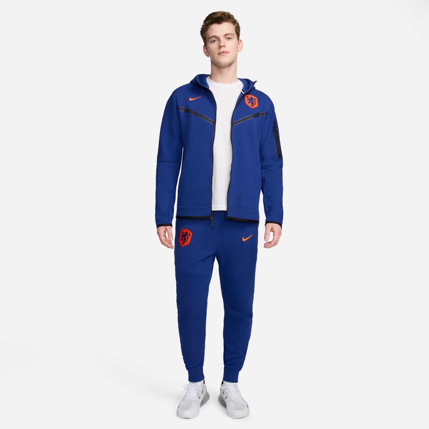 Nike Nederland Tech Fleece Trainingspak 2024-2026 Blauw Oranje
