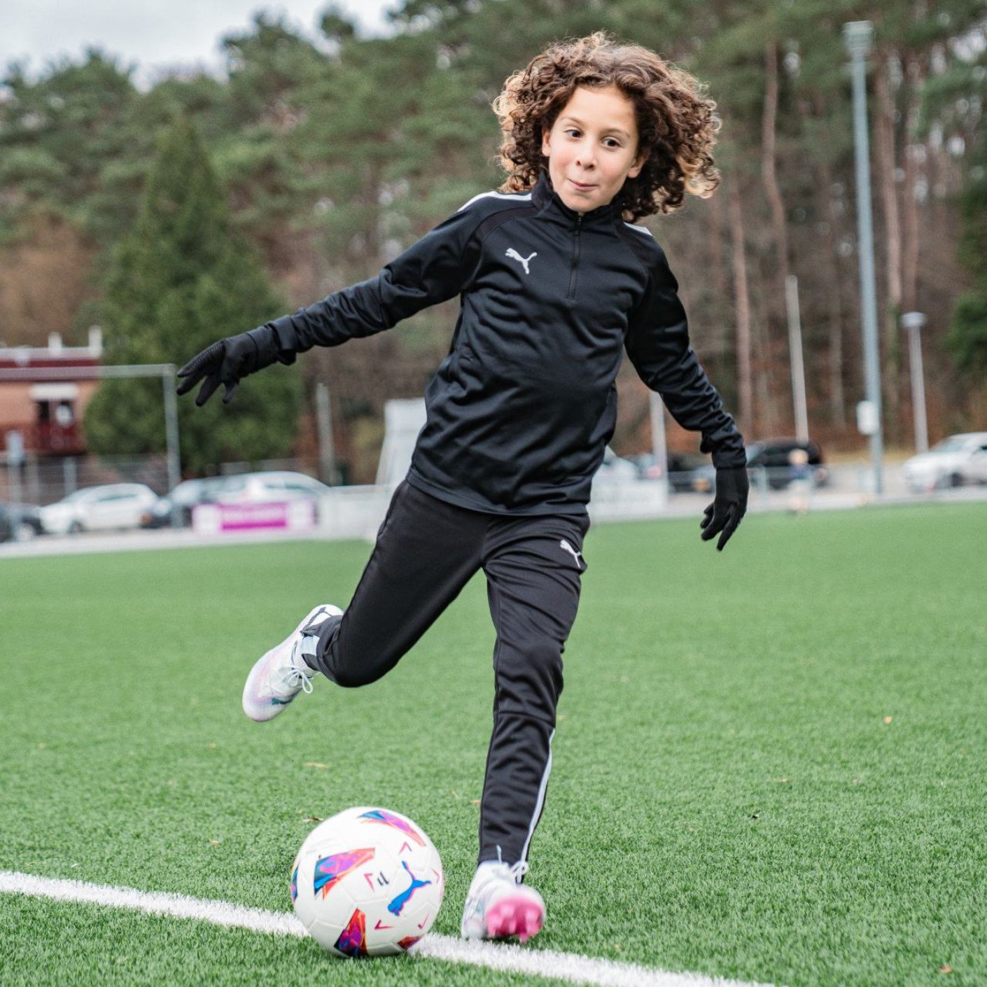PUMA teamLIGA Trainingspak Kids Zwart Zwart