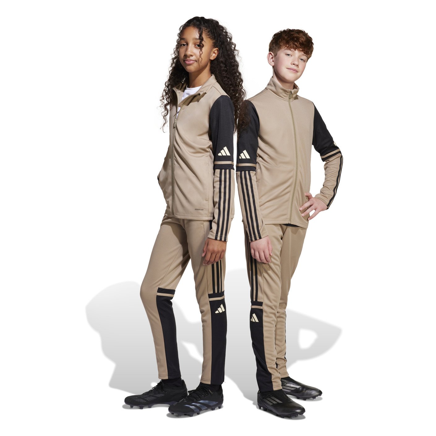 adidas Squadra 25 Trainingspak Full-Zip Kids Beige Zwart