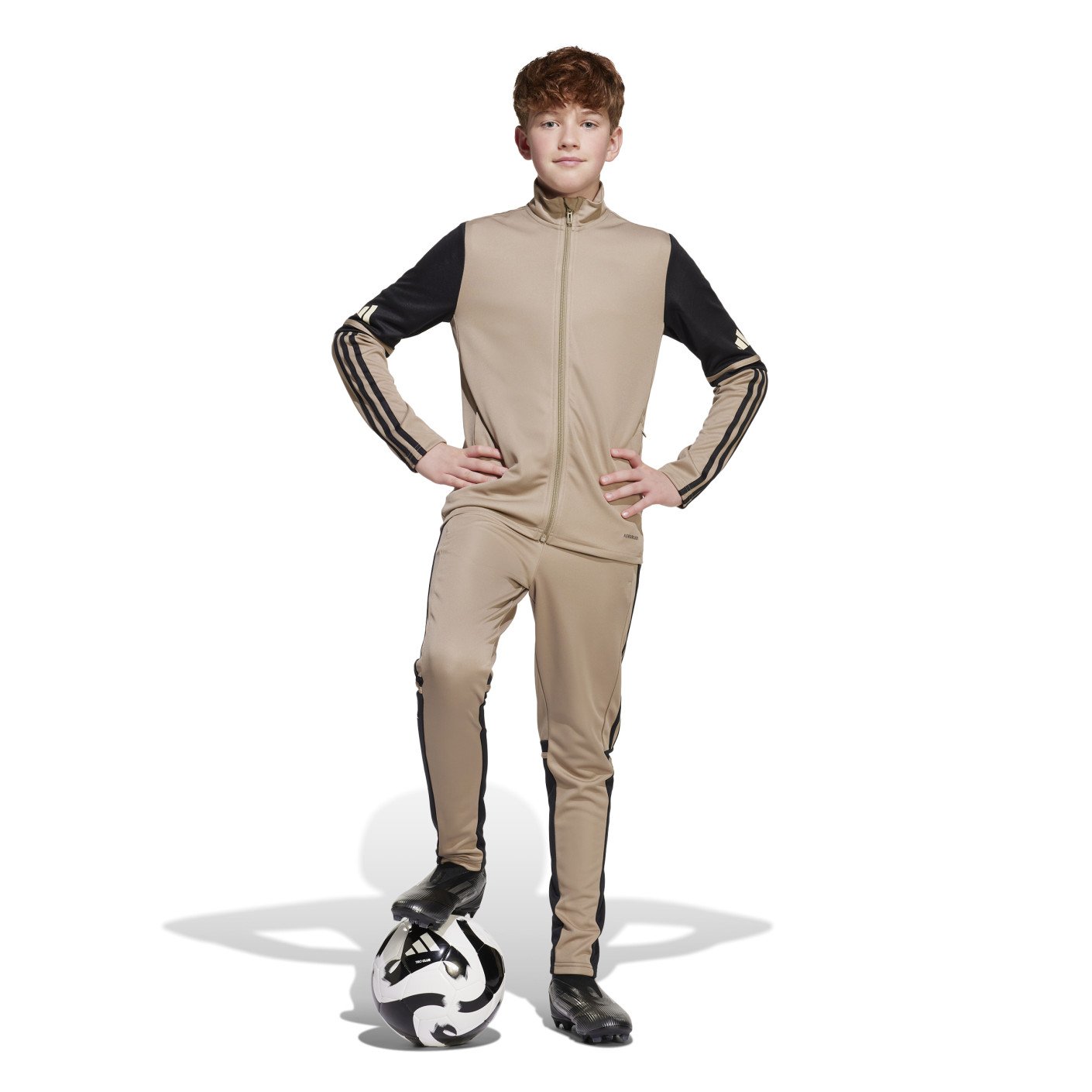 adidas Squadra 25 Trainingspak Full-Zip Kids Beige Zwart
