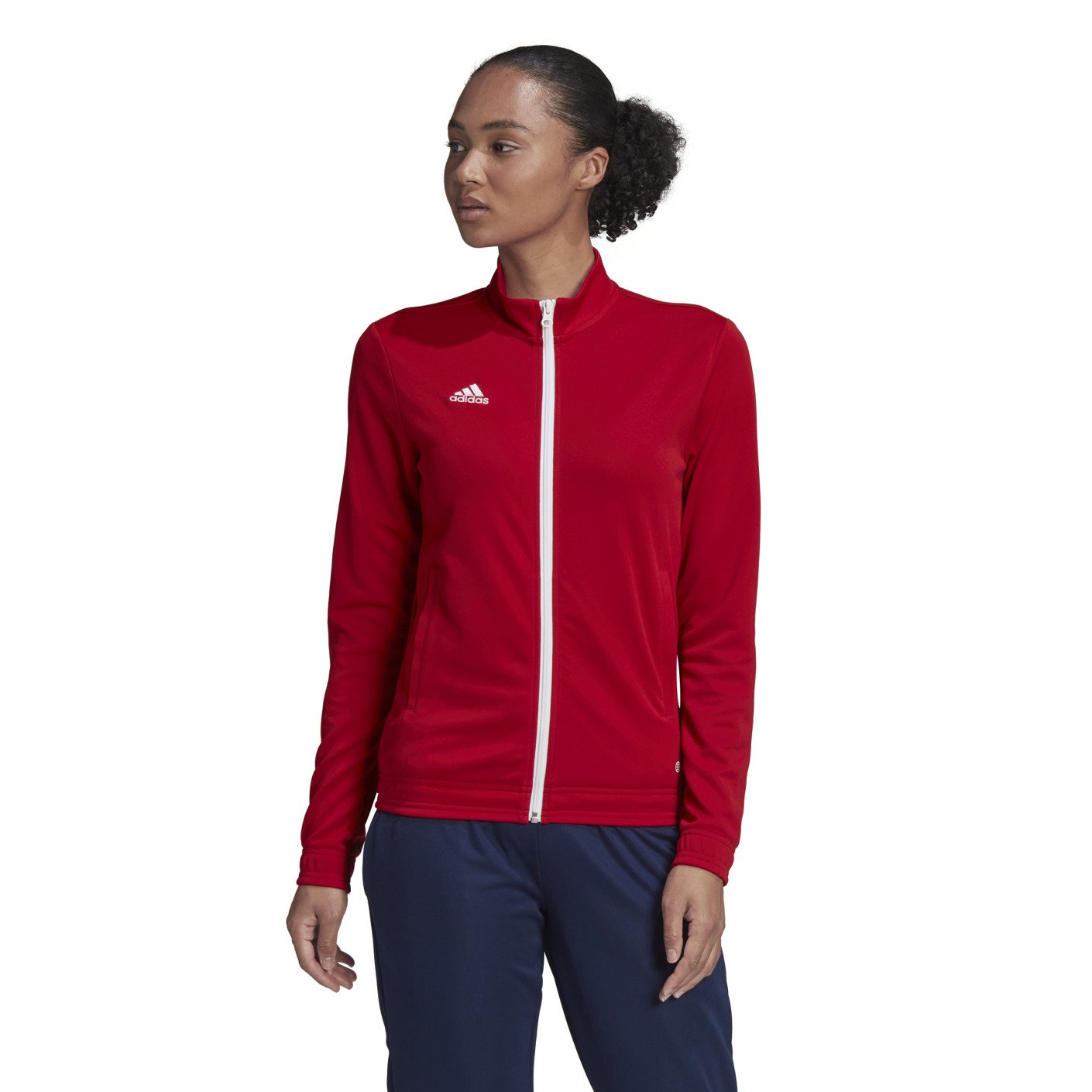 adidas Entrada 22 Full-Zip Trainingspak Dames Rood Zwart Wit