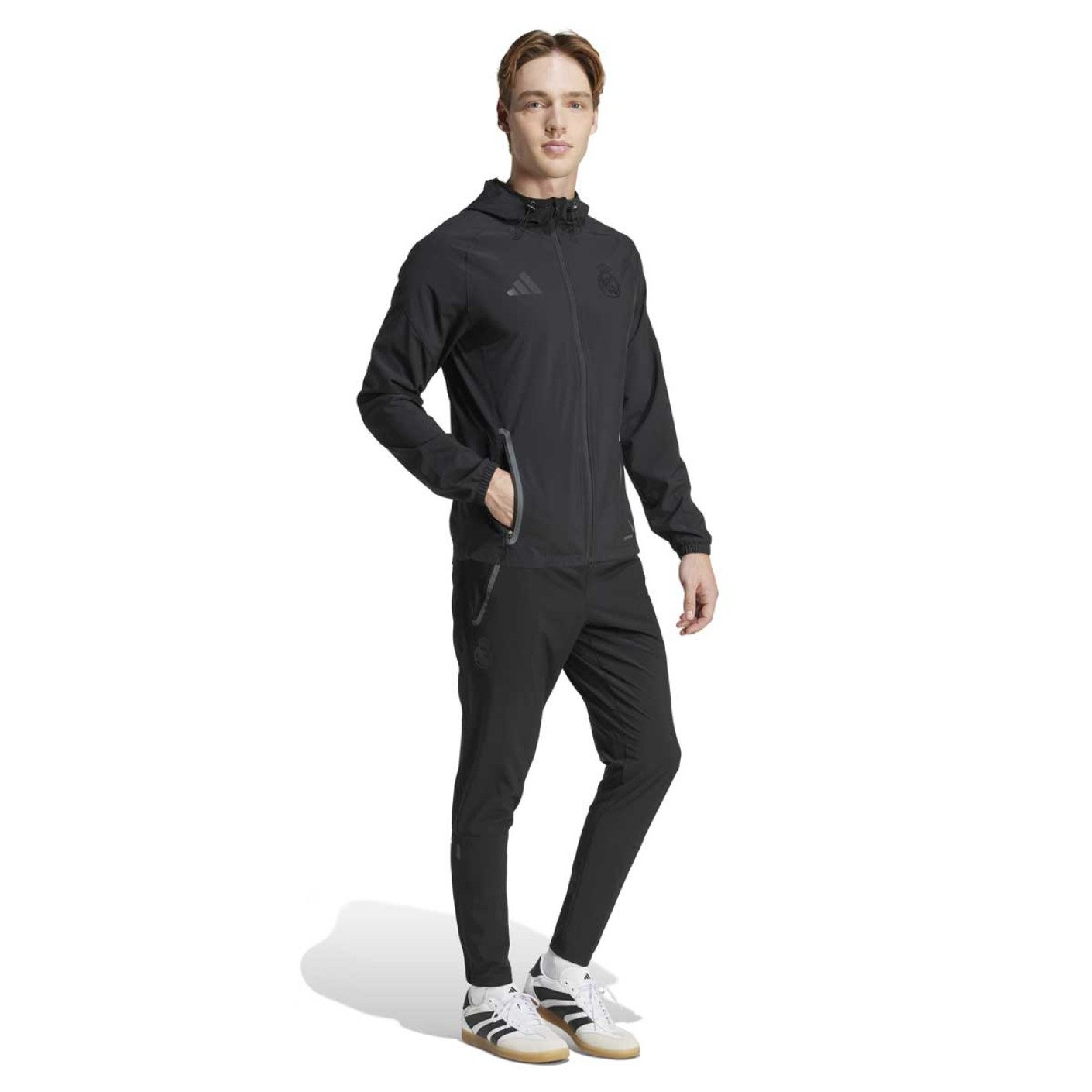adidas Real Madrid Vis Tech Trainingspak Full-Zip 2024-2025 Zwart