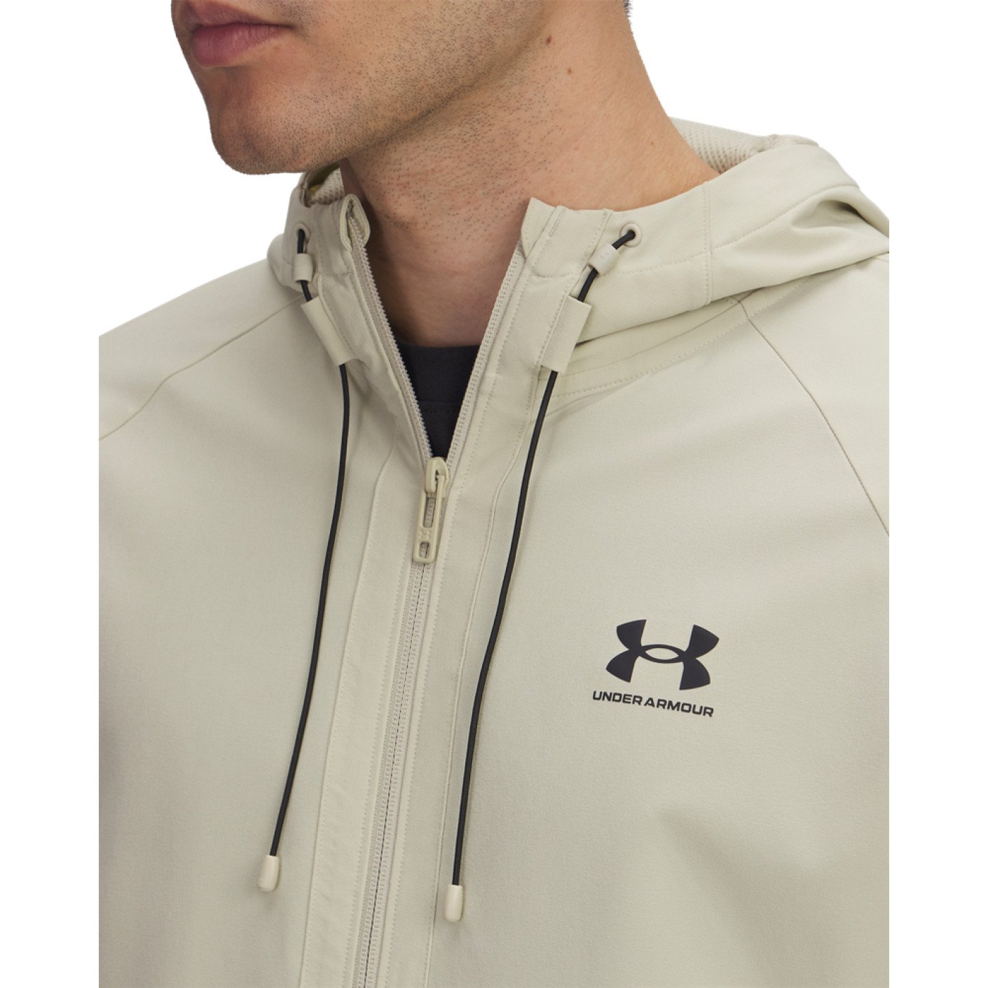 Under Armour Stretch Vibe Trainingspak Full-Zip Woven Beige Zwart