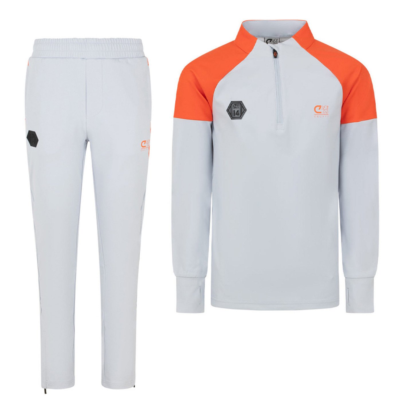 Cruyff Icon Trainingspak 1/4-Zip Kids Grijs