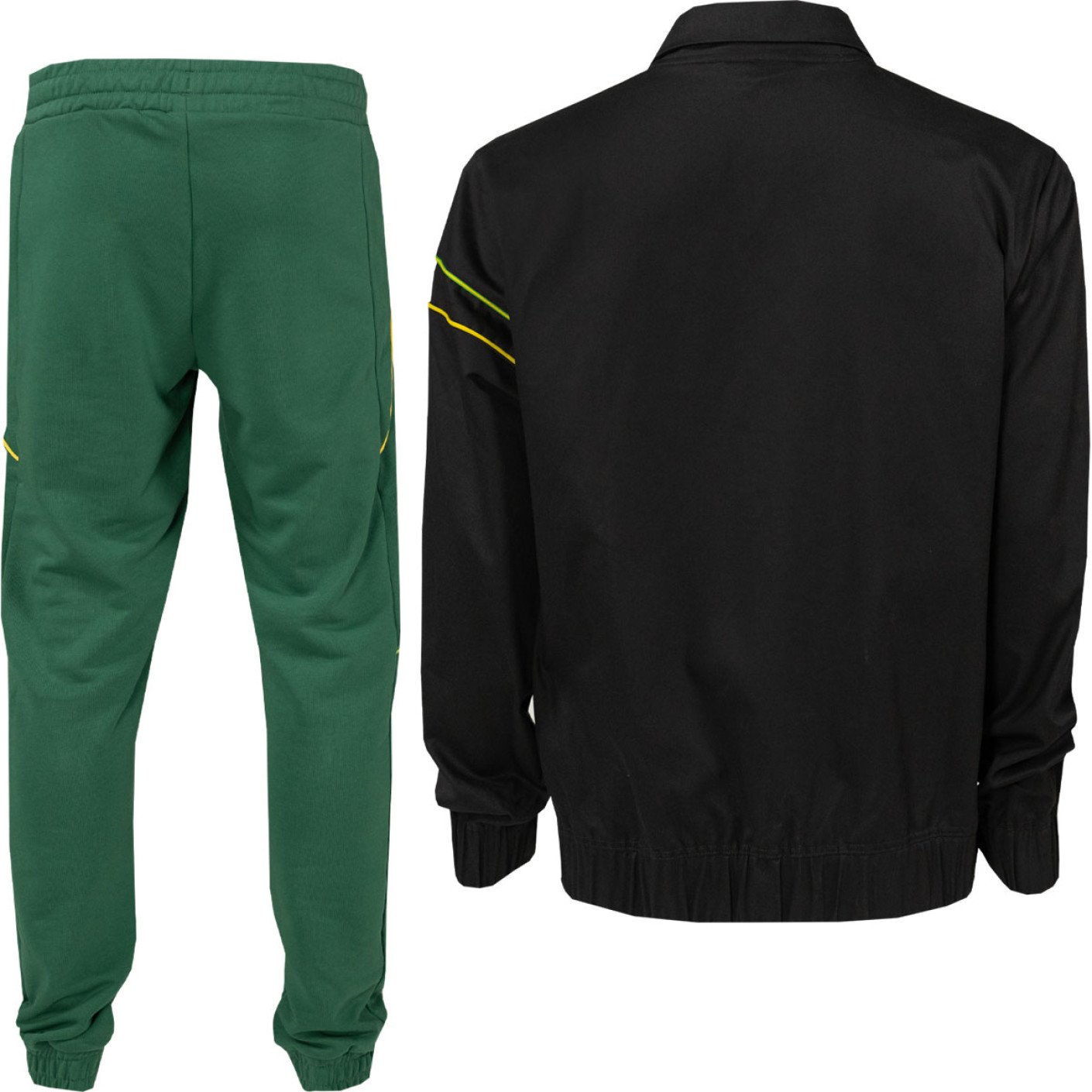 PUMA King Pelé Trainingspak Zwart Donkergroen Geel