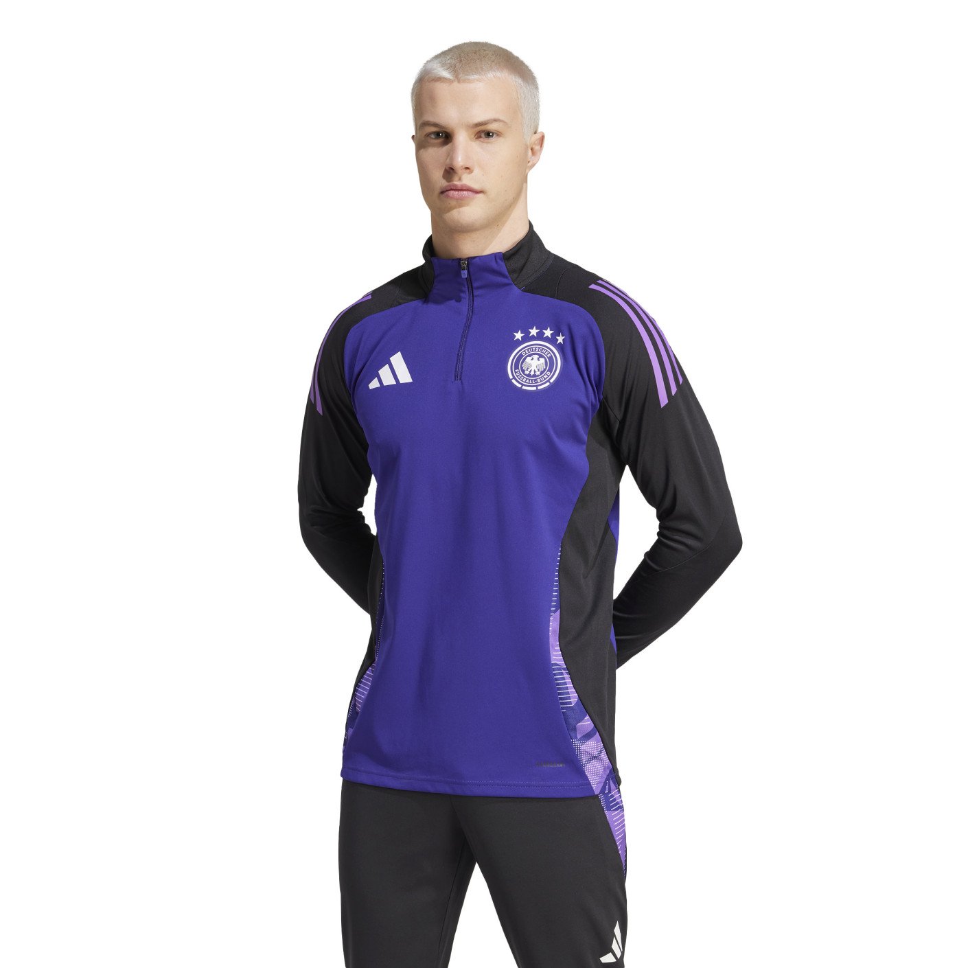 adidas Duitsland Trainingspak 1/4-Zip 2024-2026 Paars Zwart