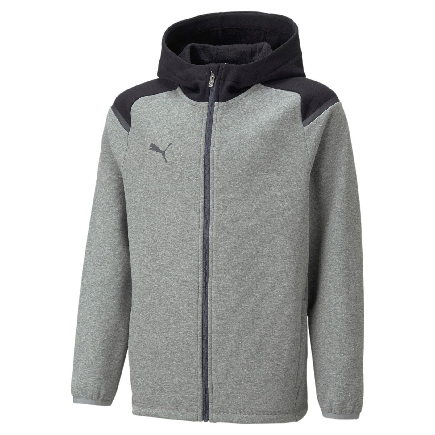 PUMA TeamCup Casual Trainingspak Kids Grijs Zwart Donkergrijs