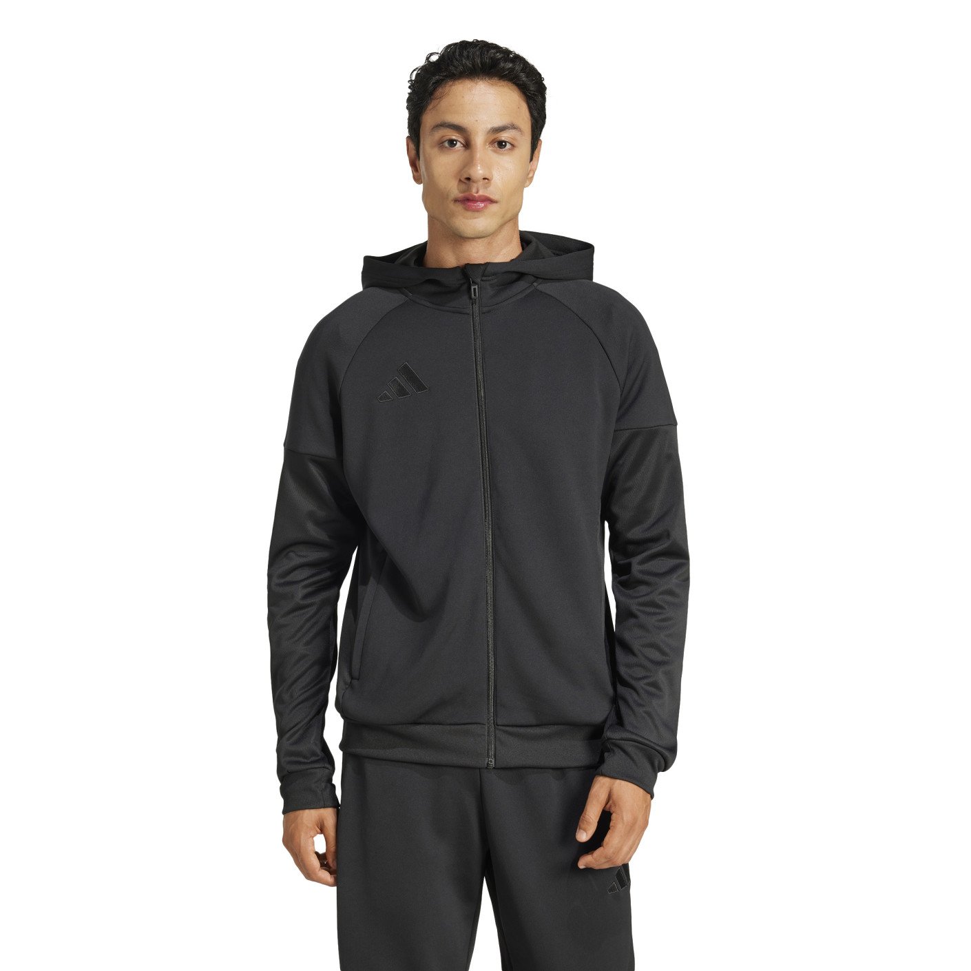adidas Tiro 25 Casual Trainingspak Full-Zip Hooded Zwart