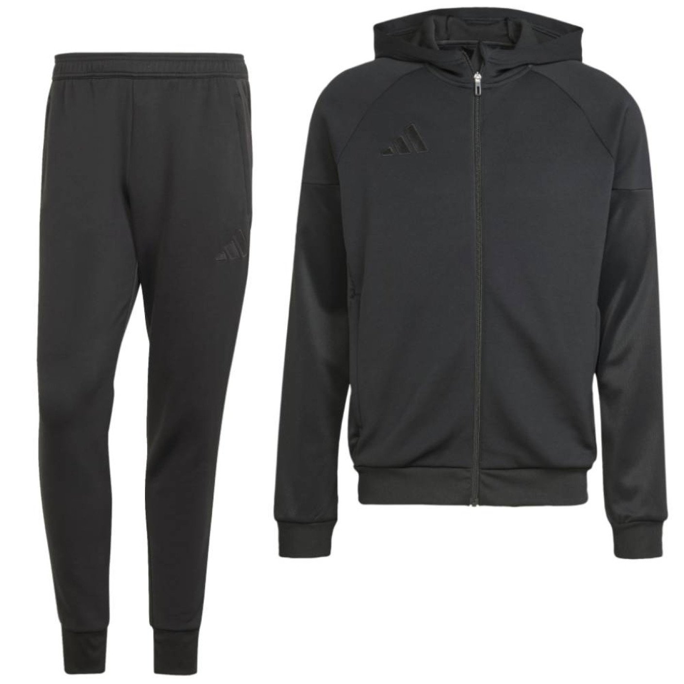 adidas Tiro 25 Casual Trainingspak Full-Zip Hooded Zwart