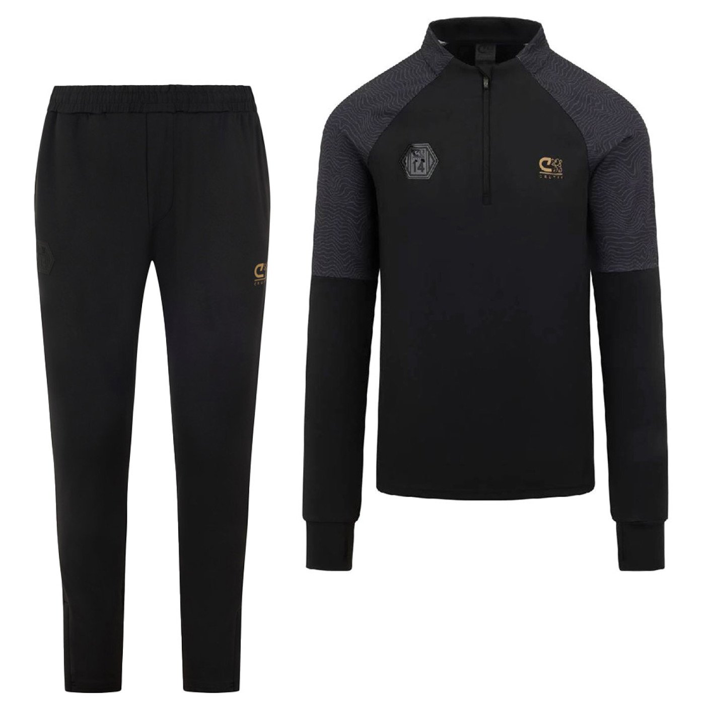 Cruyff Icon Trainingspak 1/4-Zip Zwart