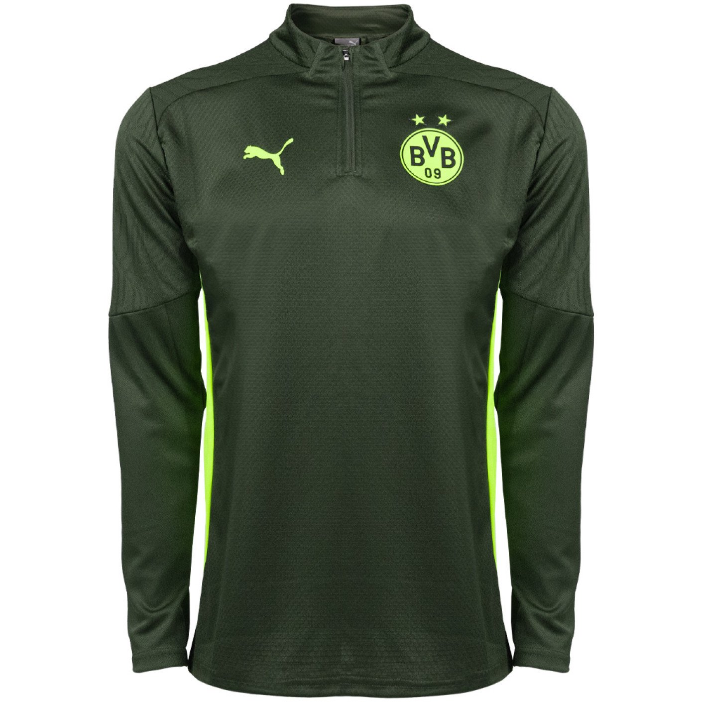PUMA Borussia Dortmund Trainingspak 1/4-Zip 2024-2025 Groen Geel