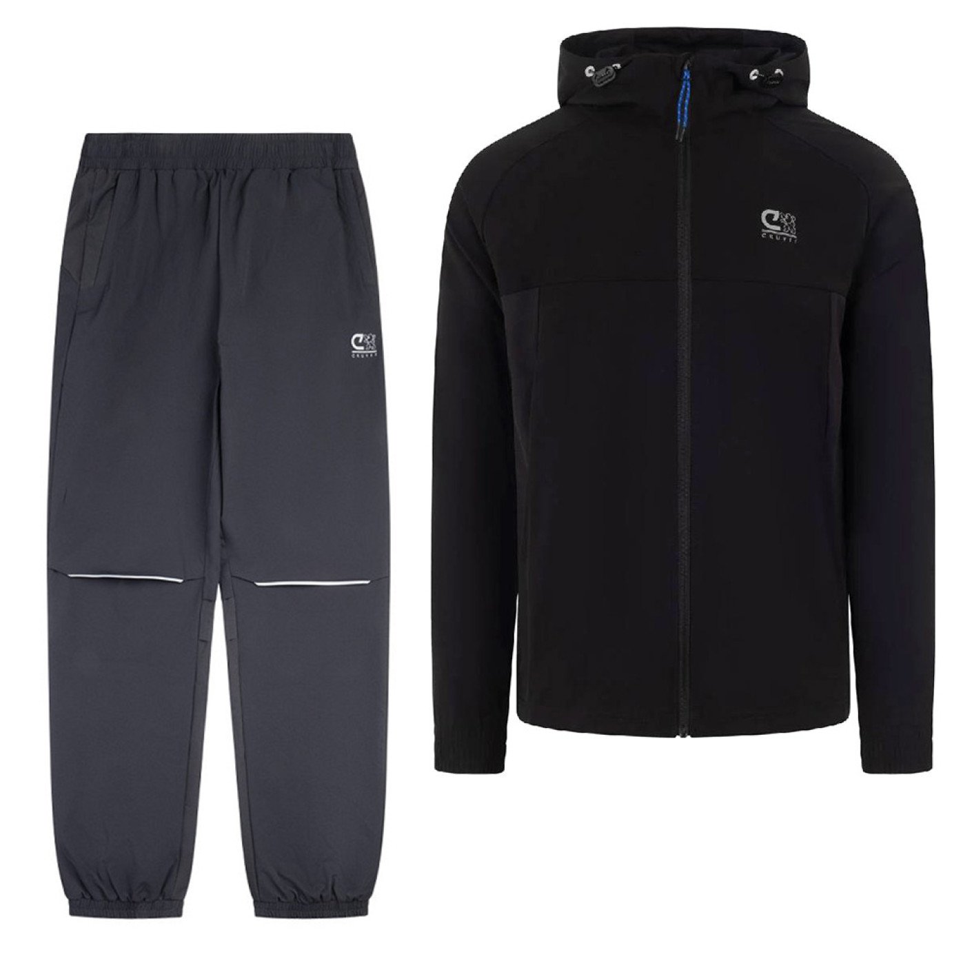 Cruyff Torrid Windbreaker Track Trainingspak Full-Zip Zwart
