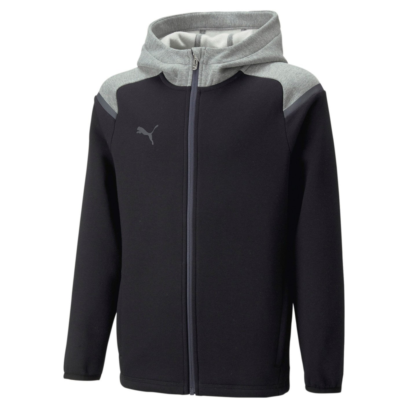 PUMA TeamCup Casual Trainingspak Kids Zwart Grijs Donkergrijs