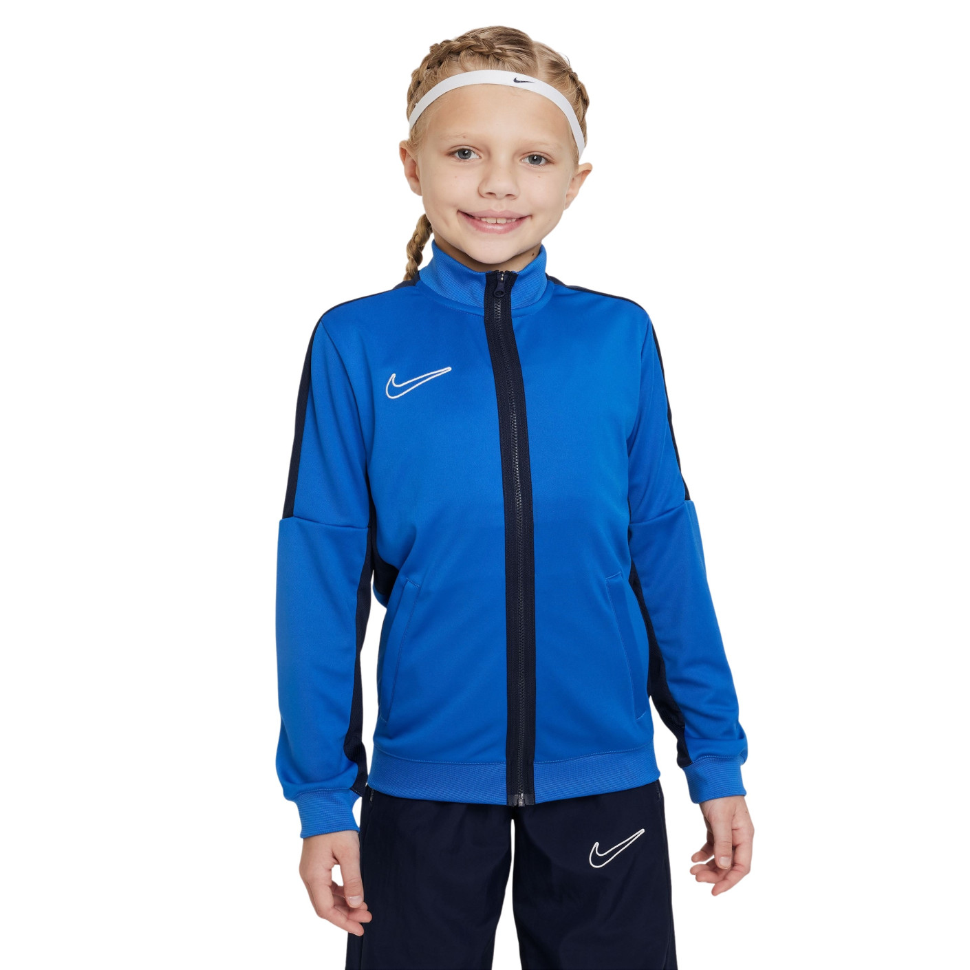 Nike Dri-FIT Academy 23 Full-Zip Trainingspak Kids Blauw Donkerblauw Wit